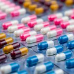 Selective Focus On Colorful Antibiotic Capsule Pills In Blister